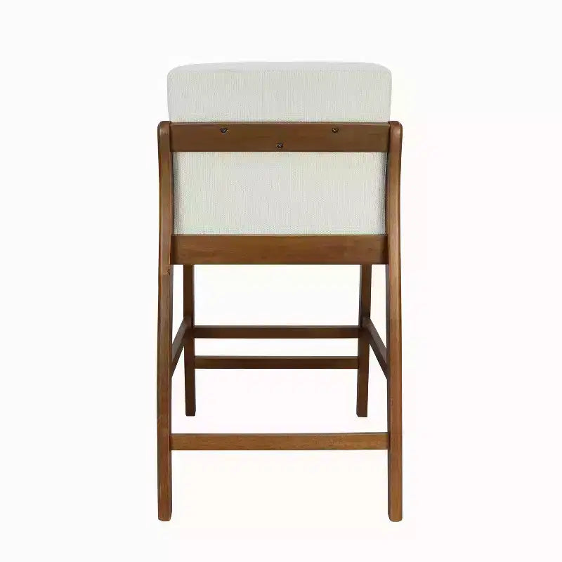 Sgabelli da bar imbottiti Wendy Mid-Century Modern in legno di hevea di Christopher Knight Home (set di 2)