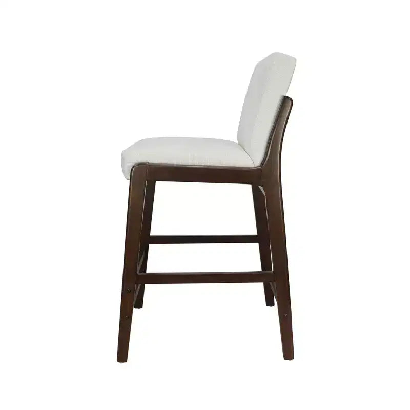 Sgabelli da bar imbottiti Wendy Mid-Century Modern in legno di hevea di Christopher Knight Home (set di 2)