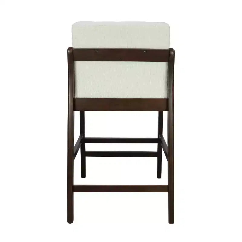 Sgabelli da bar imbottiti Wendy Mid-Century Modern in legno di hevea di Christopher Knight Home (set di 2)