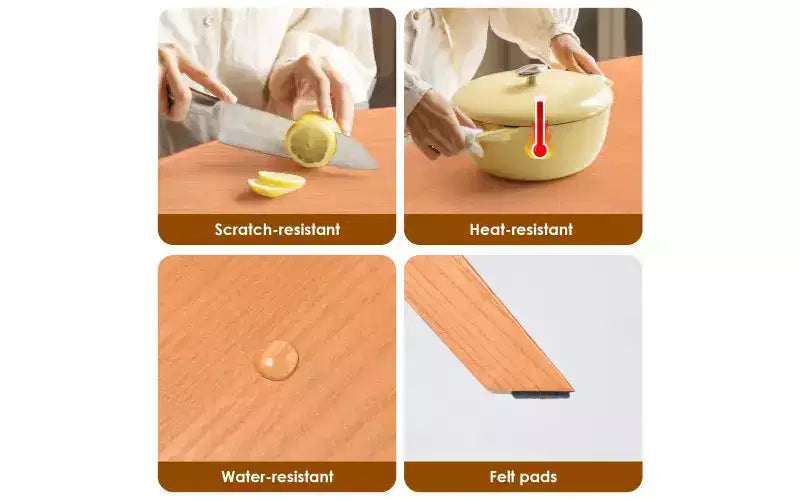 TUYOHW Tavolo da pranzo rotondo da 47 pollici con base intersecante e piedini antiscivolo, tavolo da cucina in legno massello per 4-6 persone, tavolo da pranzo circolare per soggiorno