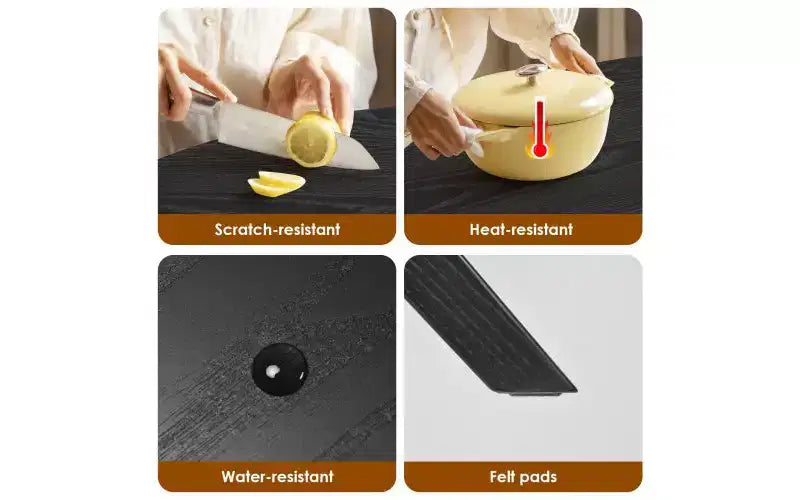 TUYOHW Tavolo da pranzo rotondo da 47 pollici con base intersecante e piedini antiscivolo, tavolo da cucina in legno massello per 4-6 persone, tavolo da pranzo circolare per soggiorno