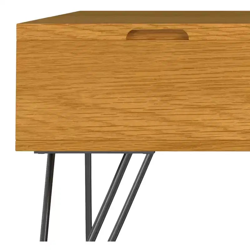 Tavolino da caffè quadrato industriale Moreno con ripiano sollevabile, larghezza 81 cm, in rovere