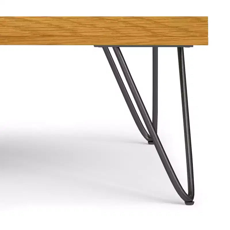 Tavolino da caffè quadrato industriale Moreno con ripiano sollevabile, larghezza 81 cm, in rovere