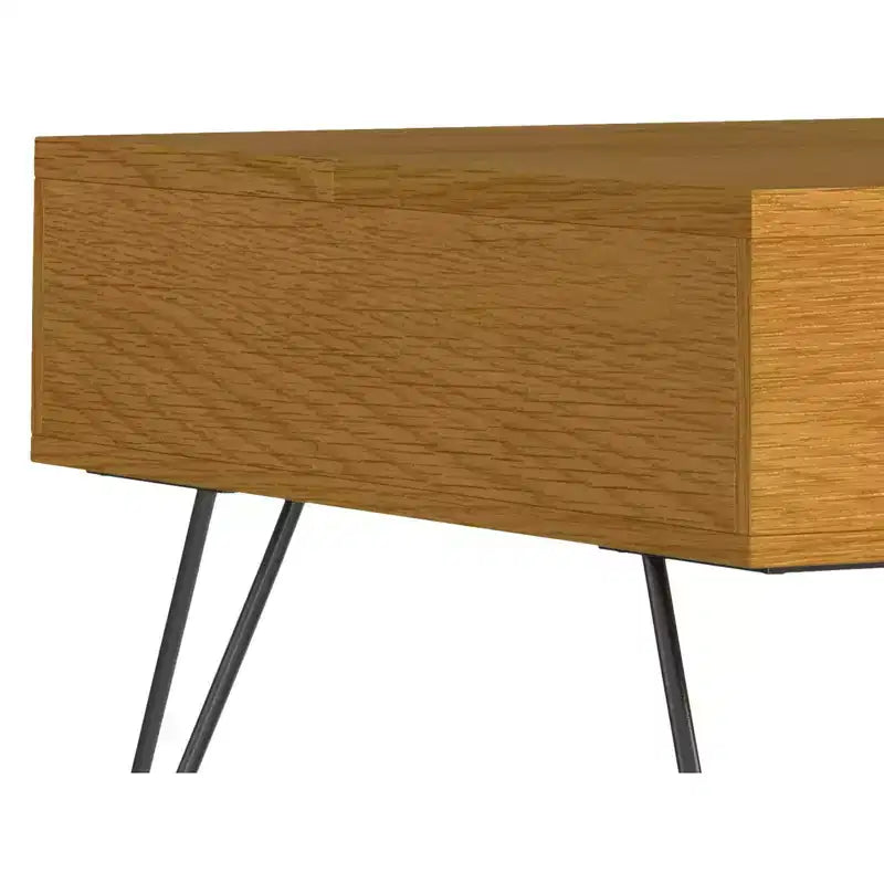 Tavolino da caffè quadrato industriale Moreno con ripiano sollevabile, larghezza 81 cm, in rovere