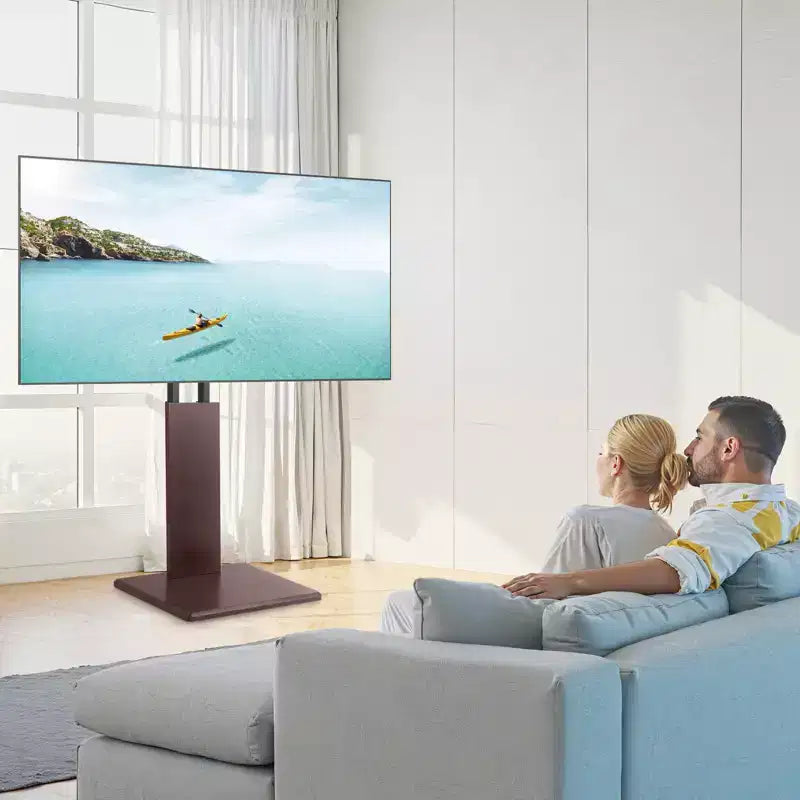 Supporto TV universale per TV da 32-70 pollici, base da tavolo girevole e regolabile in altezza, supporta 45 kg, VESA 600x400