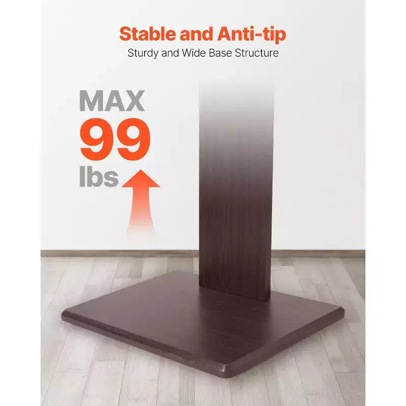 Supporto TV universale per TV da 32-70 pollici, base da tavolo girevole e regolabile in altezza, supporta 45 kg, VESA 600x400