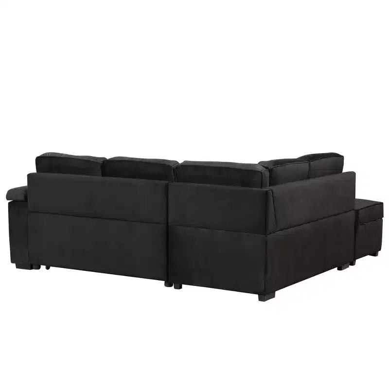 84,75 Divano letto a scomparsa 2 in 1 Divano letto estraibile a L con pouf contenitore per soggiorno, camera da letto e piccolo appartamento