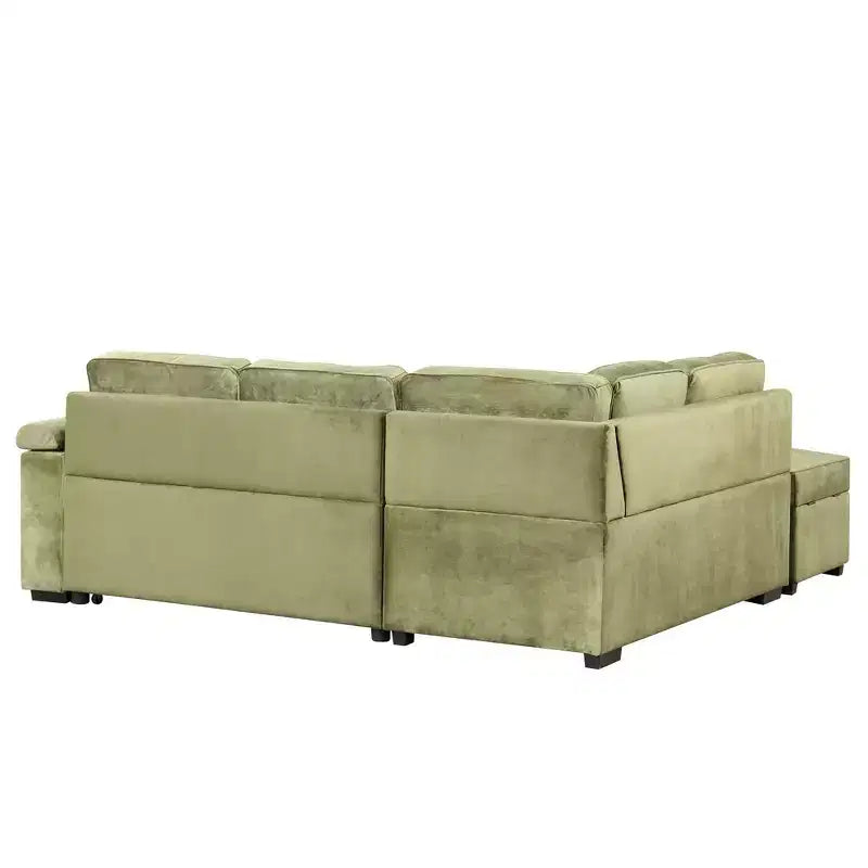 84,75 Divano letto a scomparsa 2 in 1 Divano letto estraibile a L con pouf contenitore per soggiorno, camera da letto e piccolo appartamento