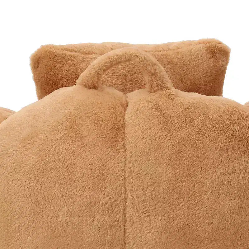 YOSIMFUR Poltrona Sacco Gigante, Divano a Sacco Oversize per Adulti e Bambini, Grande Poltrona a Forma di Conchiglia in Pelliccia Sintetica con Imbottitura, Grande Divano Imbottito di Accento