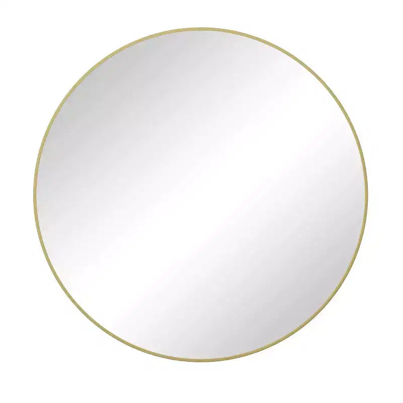 Specchio da parete rotondo oversize da 39 pollici, specchio da trucco moderno in metallo per soggiorno, ingresso - Panipeachy