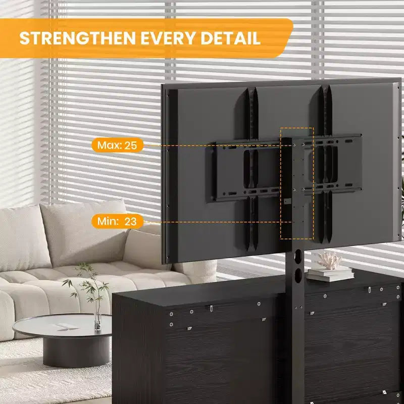 Mobile TV con supporto e 4 cassetti per TV da 32/45/55/65/75/80 pollici. Centro di intrattenimento per camera da letto. Soggiorno. Tavolini console multimediali in legno