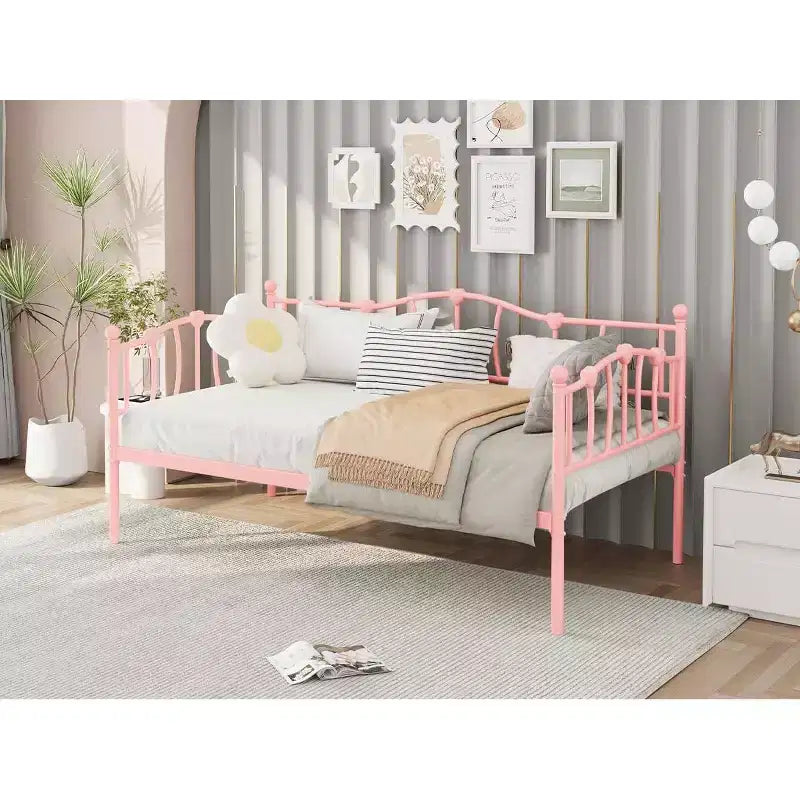Moderno Divano Letto a Cuore per Due Persone con Rete Estraibile, Doghe in Acciaio Resistenti, Silenzioso, Salvaspazio, Struttura per Divano Letto per Camera da Letto, Soggiorno