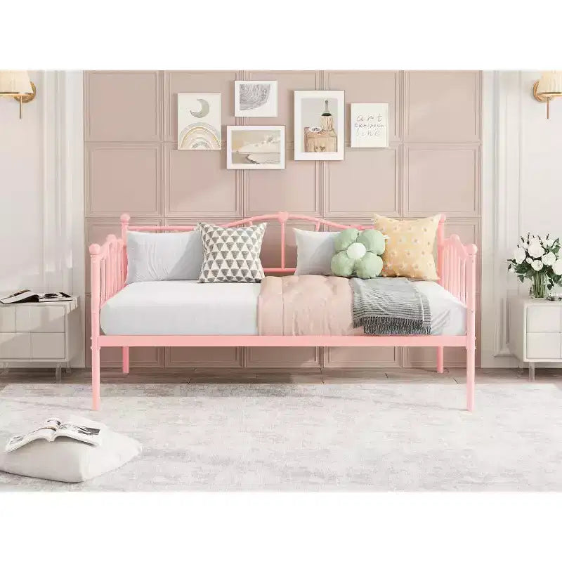 Moderno Divano Letto a Cuore per Due Persone con Rete Estraibile, Doghe in Acciaio Resistenti, Silenzioso, Salvaspazio, Struttura per Divano Letto per Camera da Letto, Soggiorno