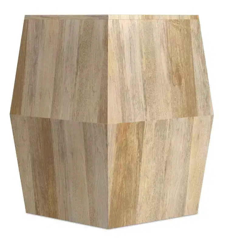 Tavolino Irregolare Contemporaneo Oaklynn in LEGNO MASSICCIO DI MANGO, larghezza 40 cm, completamente assemblato