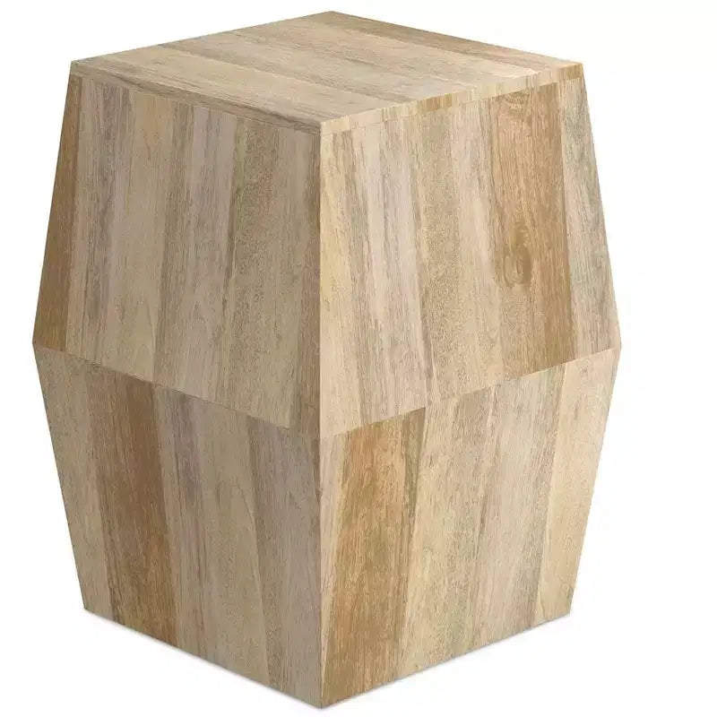 Tavolino Irregolare Contemporaneo Oaklynn in LEGNO MASSICCIO DI MANGO, larghezza 40 cm, completamente assemblato
