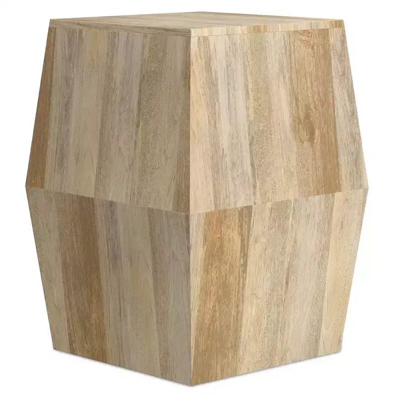 Tavolino Irregolare Contemporaneo Oaklynn in LEGNO MASSICCIO DI MANGO, larghezza 40 cm, completamente assemblato