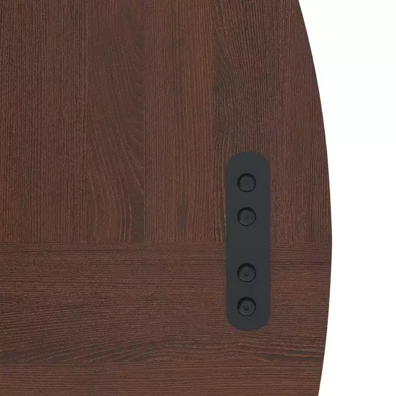 Tavolo da pranzo rotondo MAYEERTY stile fattoria, tavolo da cucina in MDF effetto legno con capacità di peso di 136 kg, tavolo da sala da pranzo facile da montare