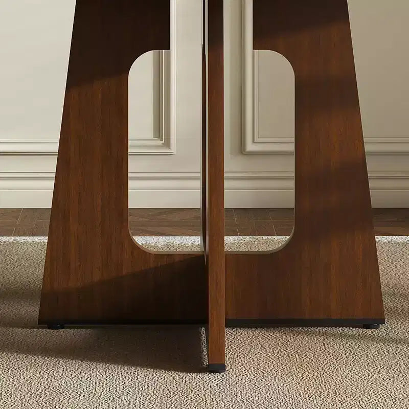 Tavolo da pranzo rotondo MAYEERTY stile fattoria, tavolo da cucina in MDF effetto legno con capacità di peso di 136 kg, tavolo da sala da pranzo facile da montare