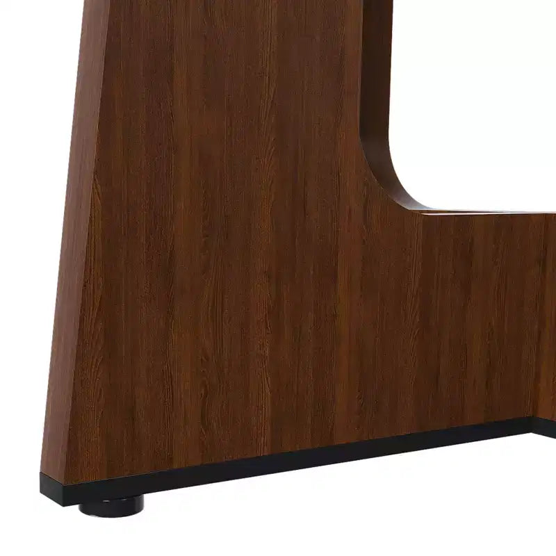 Tavolo da pranzo rotondo MAYEERTY stile fattoria, tavolo da cucina in MDF effetto legno con capacità di peso di 136 kg, tavolo da sala da pranzo facile da montare