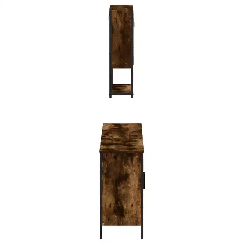 vidaXL Set Mobili Bagno con Mensola 3 pz Legno Ingegnerizzato Design Moderno