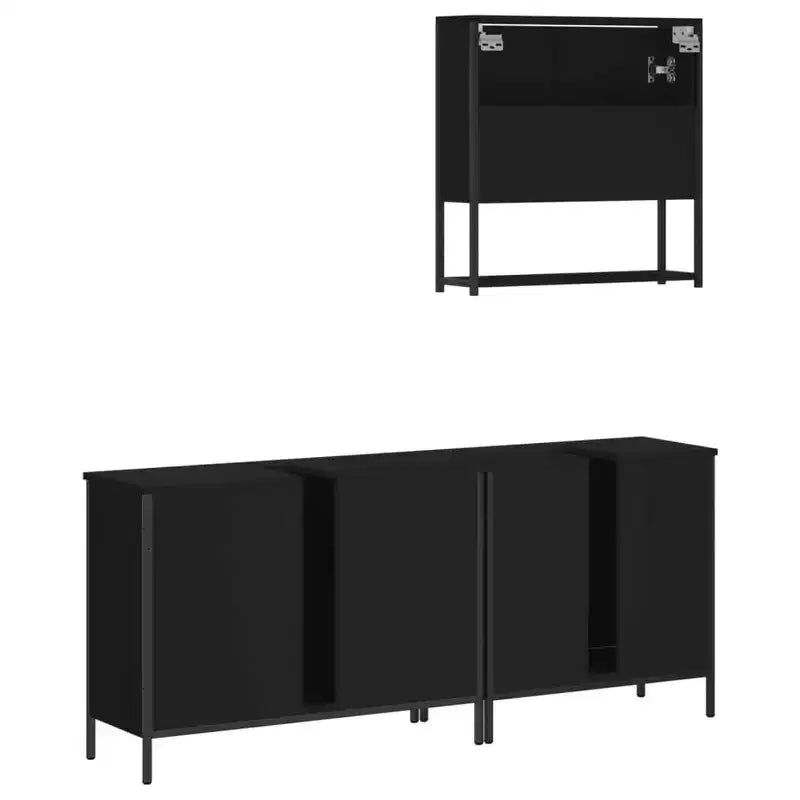 vidaXL Set Mobili Bagno con Mensola 3 pz Legno Ingegnerizzato Design Moderno