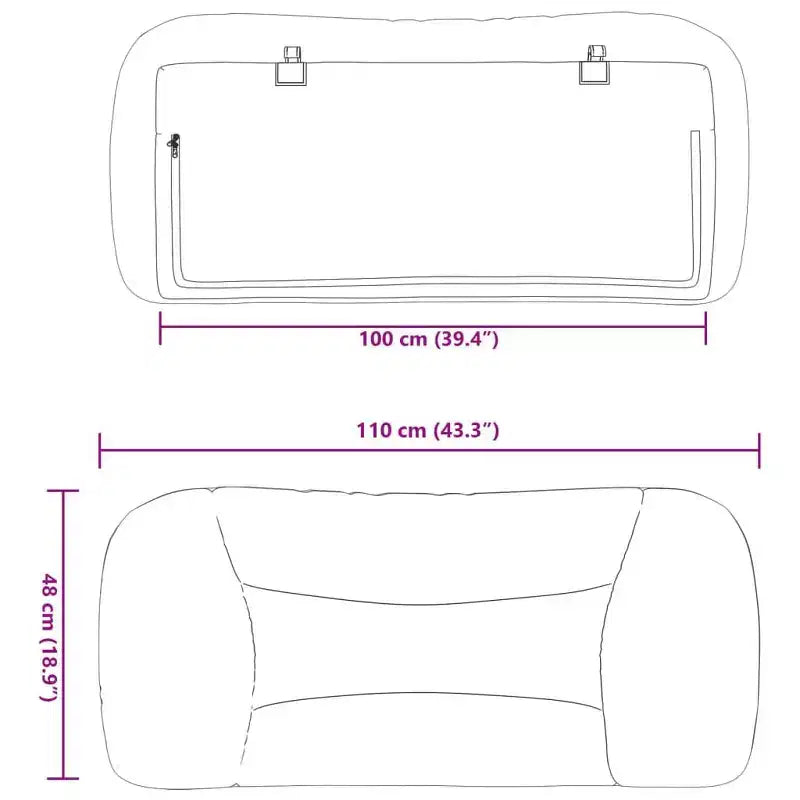vidaXL Testiera Cuscino Decorativo Appeso Imbottito Camera da Letto in Tessuto