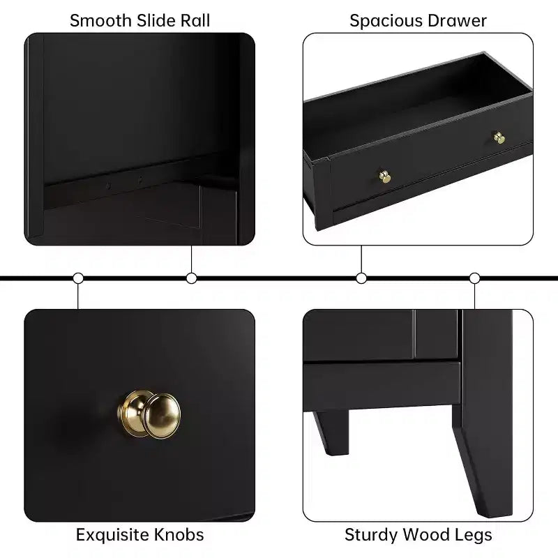 Cassettiera alta a 5 cassetti, mobile contenitore moderno in legno con cassetti profondi e pomelli in metallo, ideale per camera da letto, ingresso o corridoio