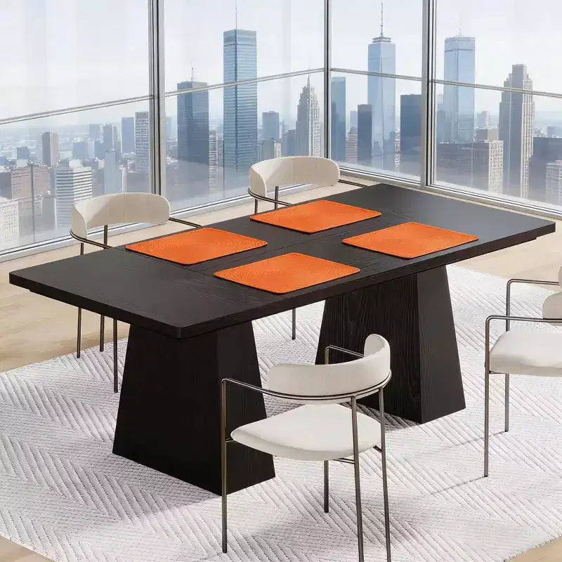 Dining Table, Farmhouse Wood Kitchen Table for 6 People