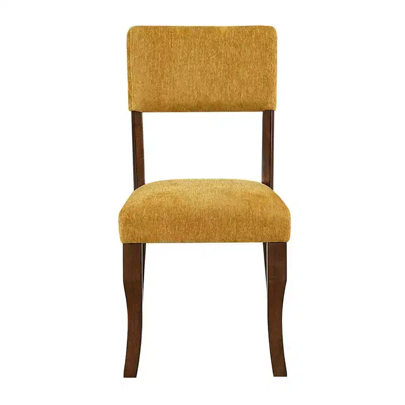GDFStudio Ellis Sedie da pranzo moderne imbottite in ciniglia in stile rustico con schienale (set da 2)