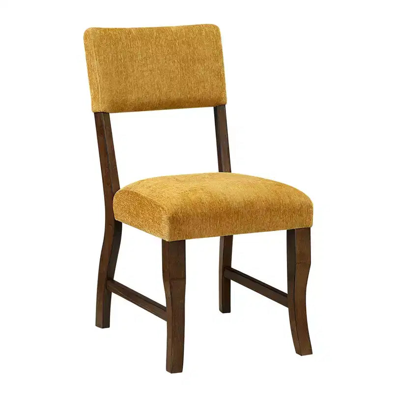 GDFStudio Ellis Sedie da pranzo moderne imbottite in ciniglia in stile rustico con schienale (set da 2)