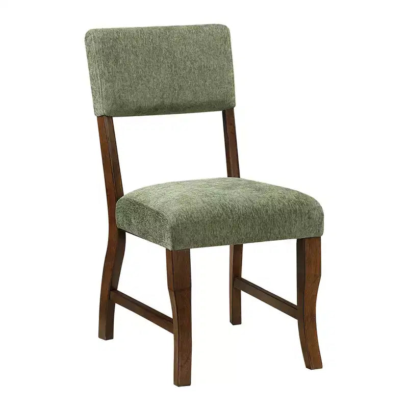 GDFStudio Ellis Sedie da pranzo moderne imbottite in ciniglia in stile rustico con schienale (set da 2)