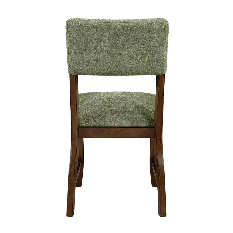 GDFStudio Ellis Sedie da pranzo moderne imbottite in ciniglia in stile rustico con schienale (set da 2)
