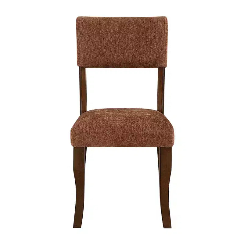 GDFStudio Ellis Sedie da pranzo moderne imbottite in ciniglia in stile rustico con schienale (set da 2)