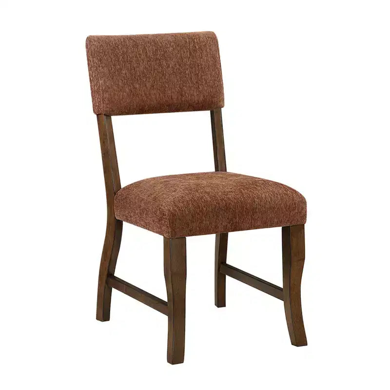 GDFStudio Ellis Sedie da pranzo moderne imbottite in ciniglia in stile rustico con schienale (set da 2)