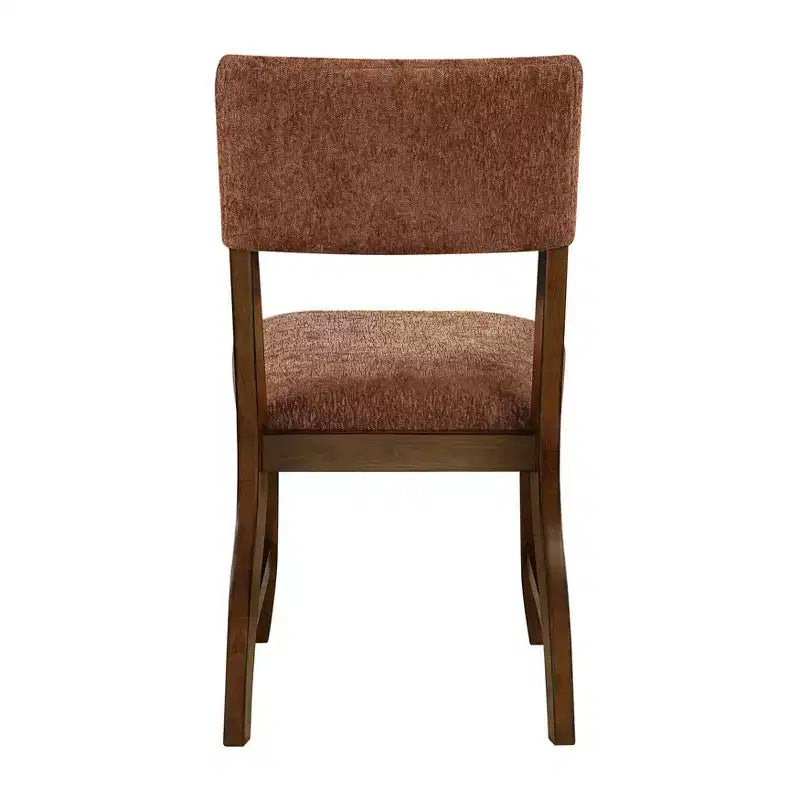 GDFStudio Ellis Sedie da pranzo moderne imbottite in ciniglia in stile rustico con schienale (set da 2)
