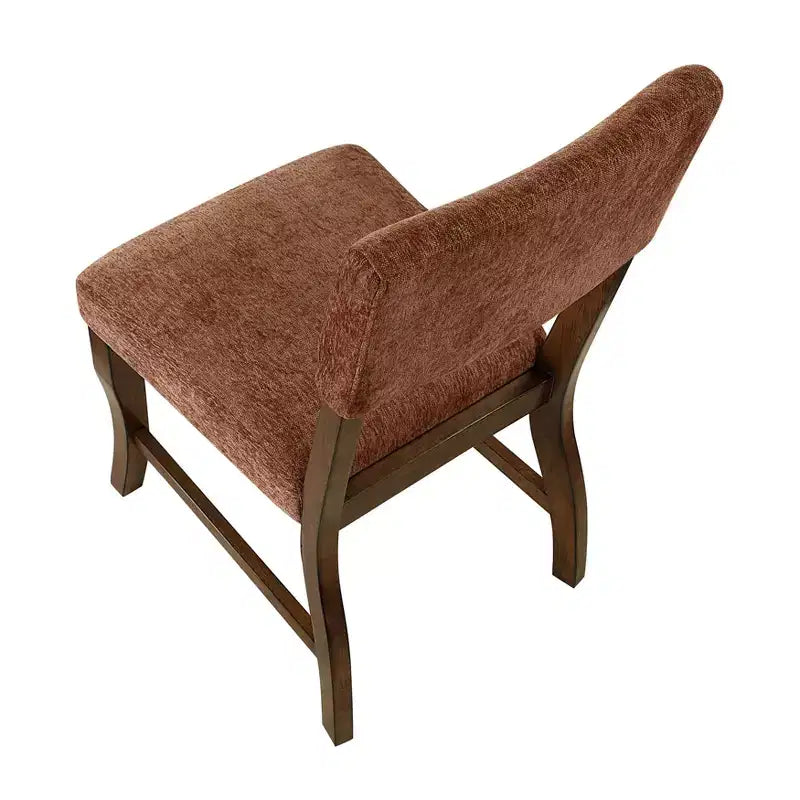 GDFStudio Ellis Sedie da pranzo moderne imbottite in ciniglia in stile rustico con schienale (set da 2)