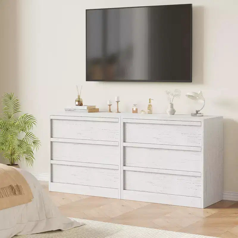 Comodino a 3 cassetti | Comodino in rovere naturale e cassettiera piccola moderna con ampio spazio per camera da letto, soggiorno, cameretta e ingresso