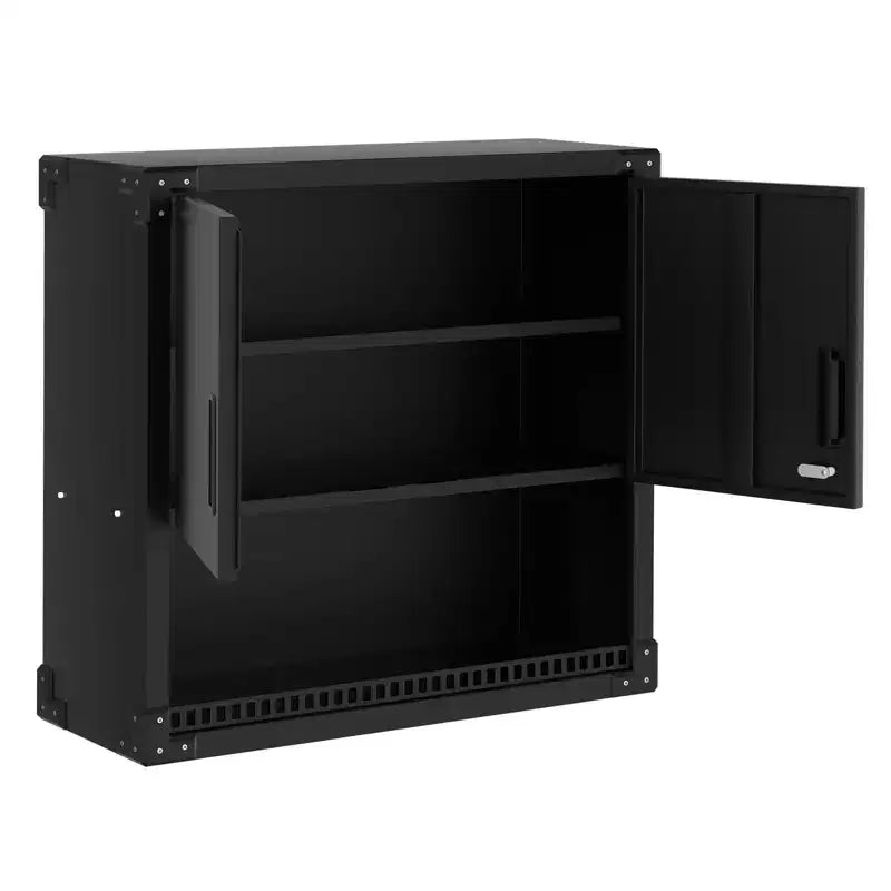 Pensile da Garage Galleggiante Extra Resistente con Serratura e Ripiani Regolabili - Organizzatore in Acciaio da 30,3" per Officina, Magazzino, Cucina e Casa