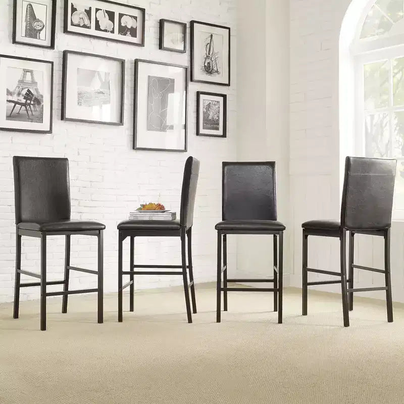 Sgabello da banco Camilla - Set da 4 - Nero - iNSPIRE Q