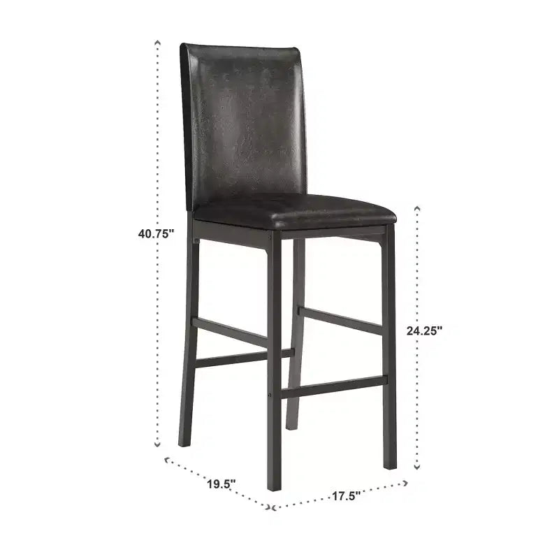 Sgabello da banco Camilla - Set da 4 - Nero - iNSPIRE Q