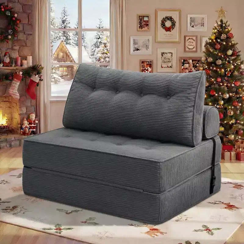 WARMOUNTS Divano Letto Pieghevole con Schienale Regolabile, Divano Letto Singolo Convertibile per Soggiorno e Ufficio
