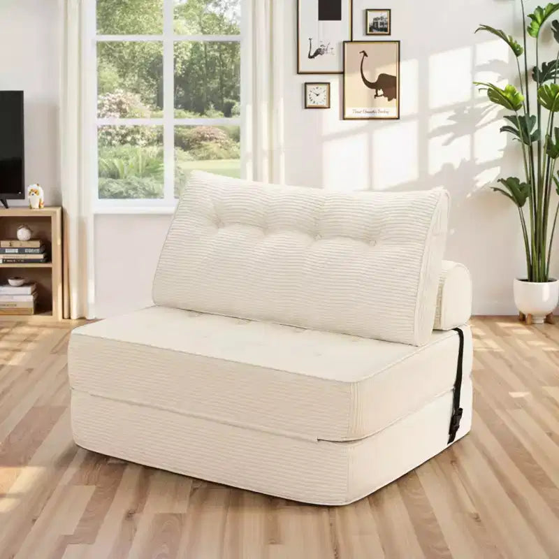 WARMOUNTS Divano Letto Pieghevole con Schienale Regolabile, Divano Letto Singolo Convertibile per Soggiorno e Ufficio