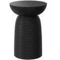 Willis 13 inch Wide Solid Mango Contemporary Ribbed Accent Table, Assembled