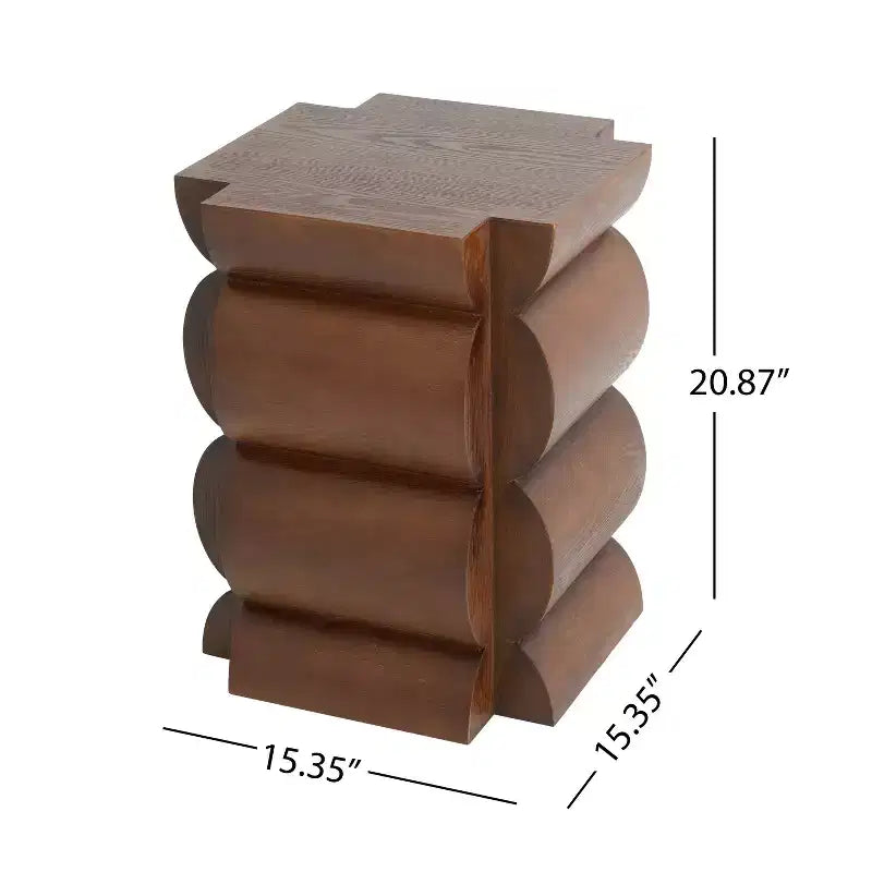 Tavolino moderno in legno Prakash Christopher Knight Home con design curvo
