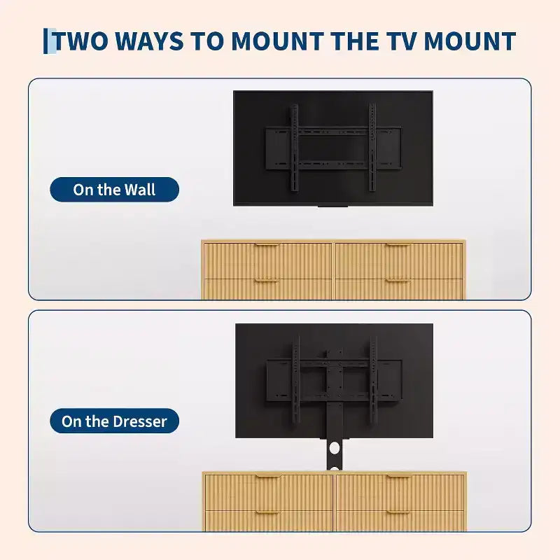 Mobile TV scanalato 47" - Porta TV in legno con 6 cassetti, Consolle multimediale moderna per TV da 32-85 pollici, Mobili per soggiorno