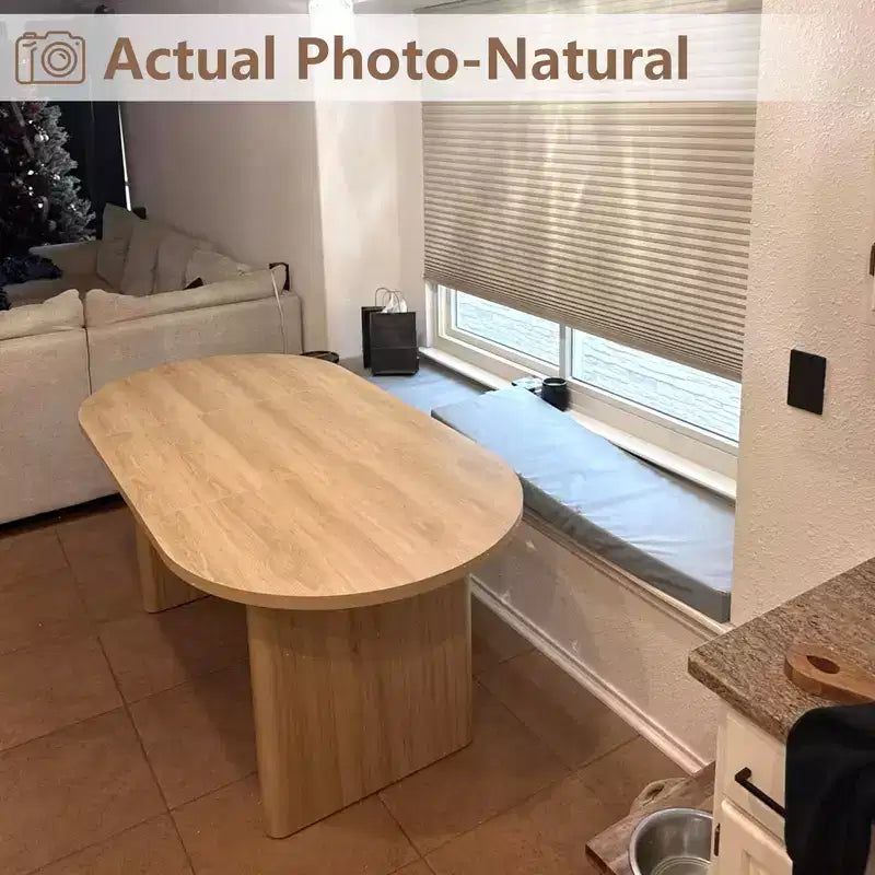 Tavolo da Pranzo Ovale da 70,8 Pollici per 6-8 Persone, Tavolo da Cucina Lungo e Grande con Base Spessa e Robusta in Legno, Tavolo da Pranzo in Stile Rustico per Cucina, Soggiorno