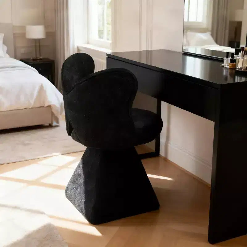 Sedia Girevole Moderna a 360° con Schienale a Farfalla, Sedia Imbottita da Toeletta e Sgabello Trucco per Camera da Letto, Sala da Pranzo o Soggiorno-Panipeachy