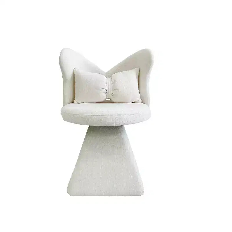 Sedia Girevole Moderna a 360° con Schienale a Farfalla, Sedia Imbottita da Toeletta e Sgabello Trucco per Camera da Letto, Sala da Pranzo o Soggiorno-Panipeachy