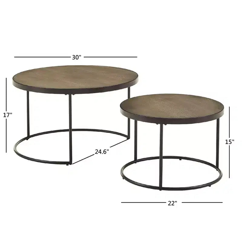 Tavolino da salotto Kai Nesting - Nero - iNSPIRE Q