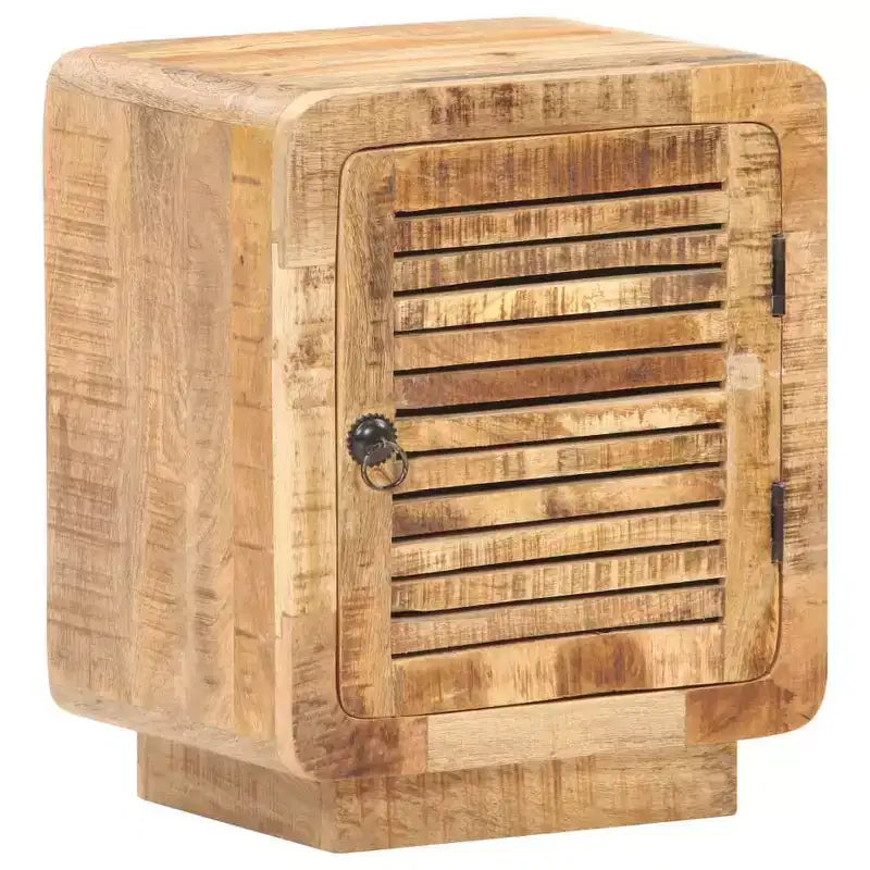 vidaXL Comodino con anta Comodino in legno massello di mango grezzo